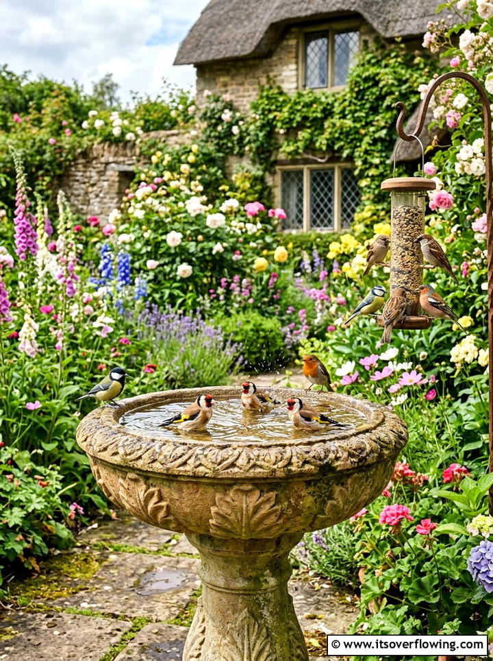 Bird bath water bowl - 25 backyard decorating ideas with water bowls