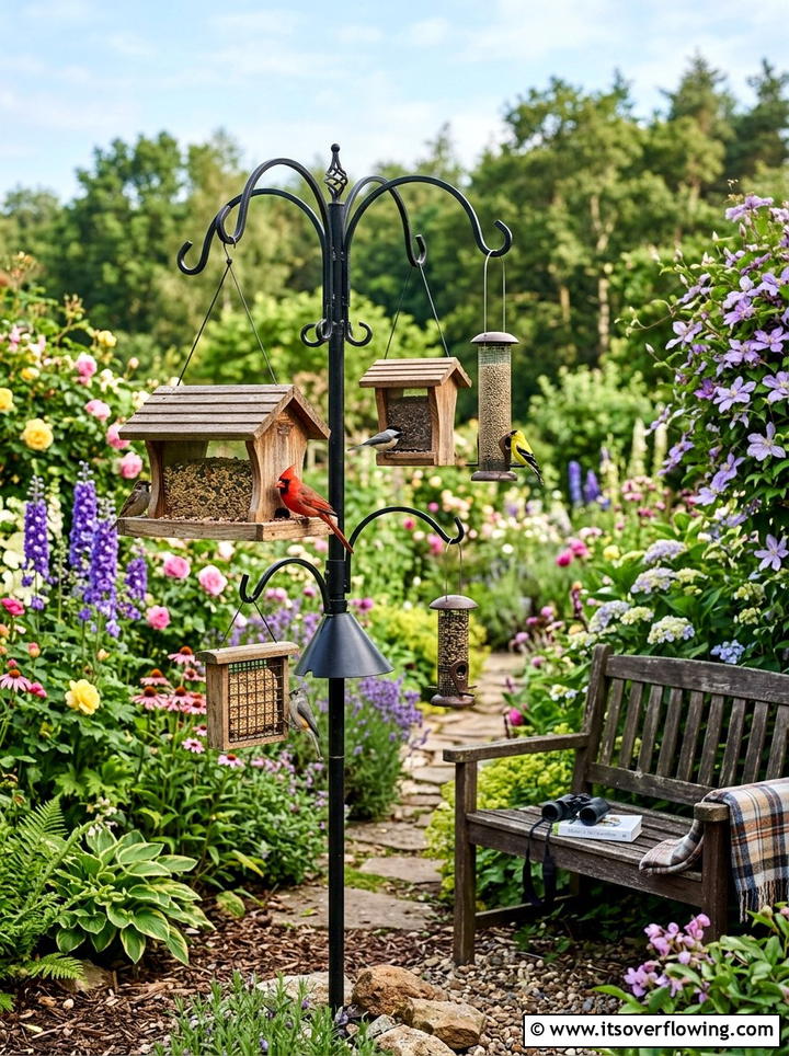 Bird feeder station - 25 creative garden ideas with kids garden zone