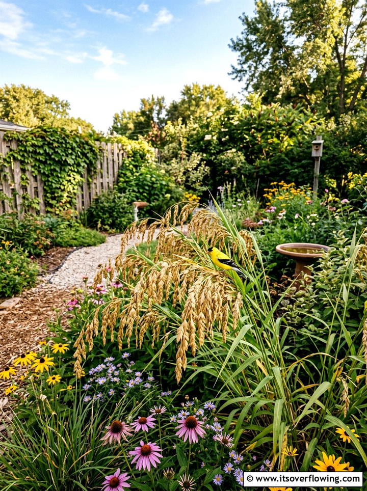 Bird friendly garden with grass seeds - 25 garden ideas with ornamental grasses