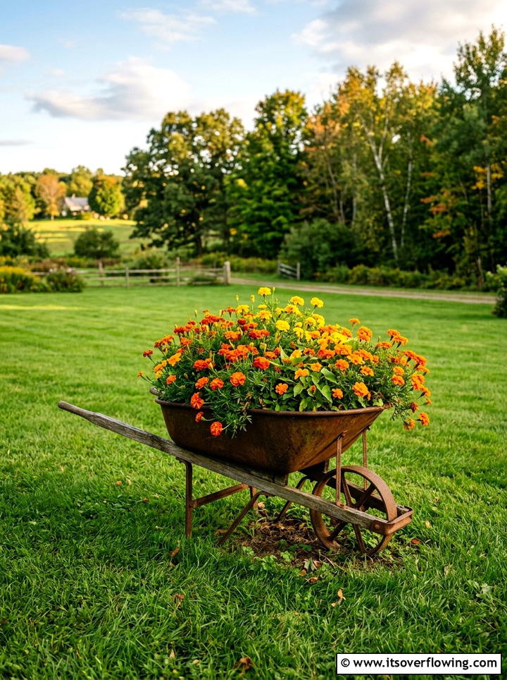 Birdcage Hanging Planter - 25 recycled garden ideas on a budget