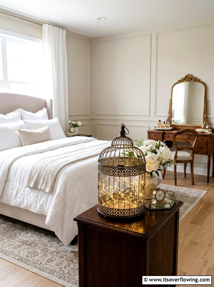 Birdcage Lantern - 25 reusing old things ideas for lantern decor