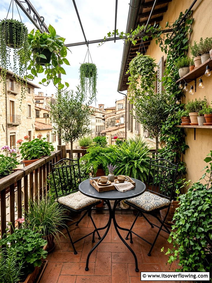 Bistro Set Greenery - 25 small garden ideas for urban homes