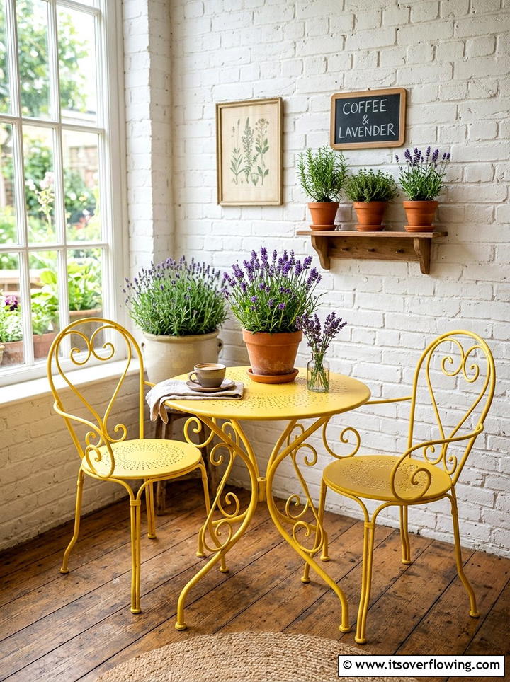 Bistro Table Set - 25 front porch ideas for narrow entry
