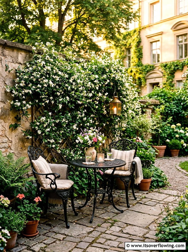 Bistro seating patio - 25 garden ideas with patio