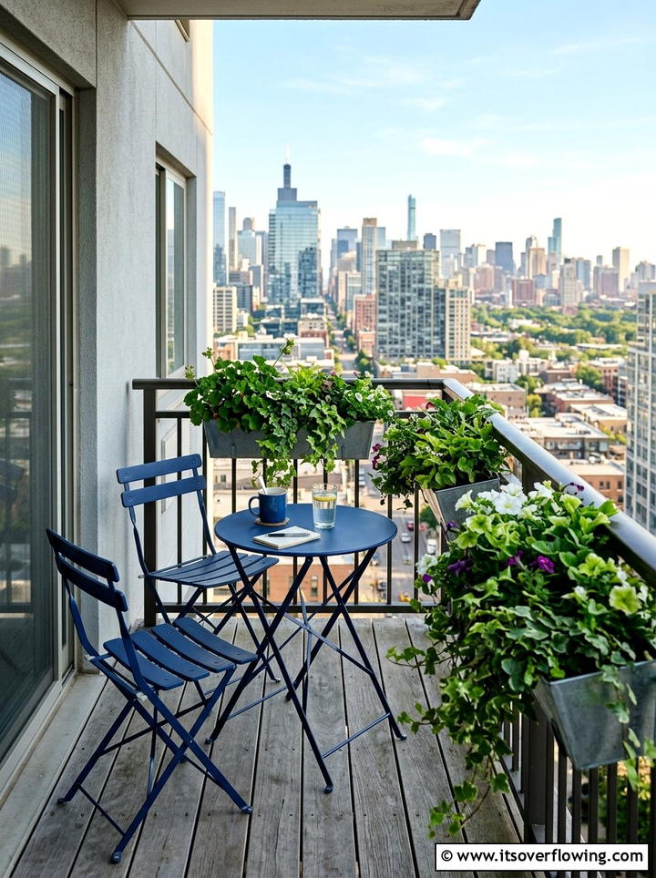 Bistro set for small balcony - 25 small garden ideas with foldable seating
