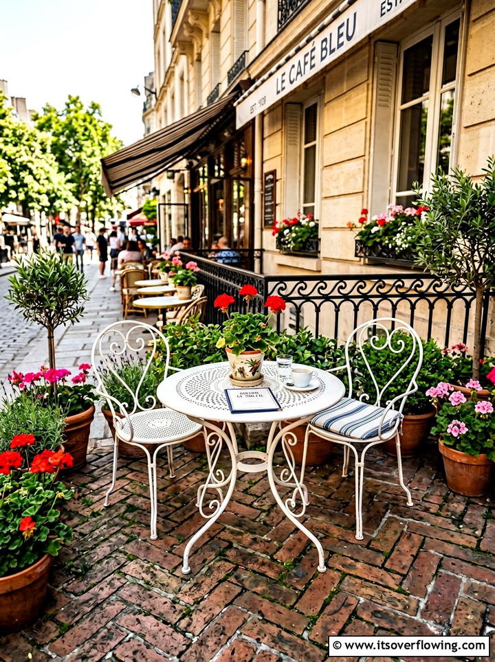 Bistro table set - 25 backyard ideas for townhouse yards