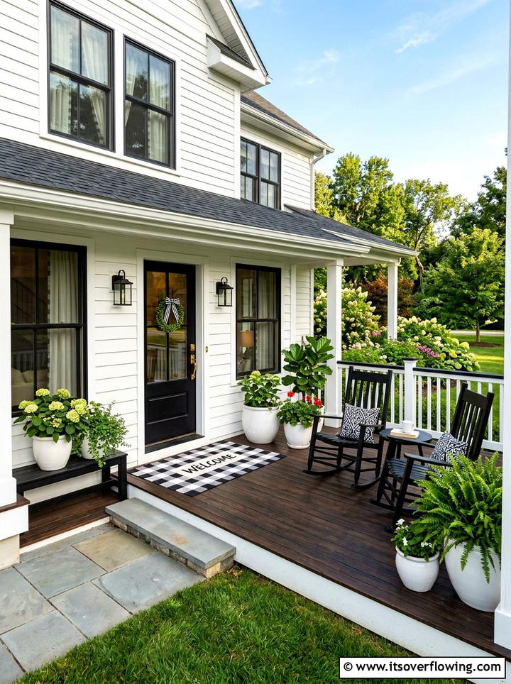 Black And White Porch Decor - 25 front porch ideas with farmhouse style
