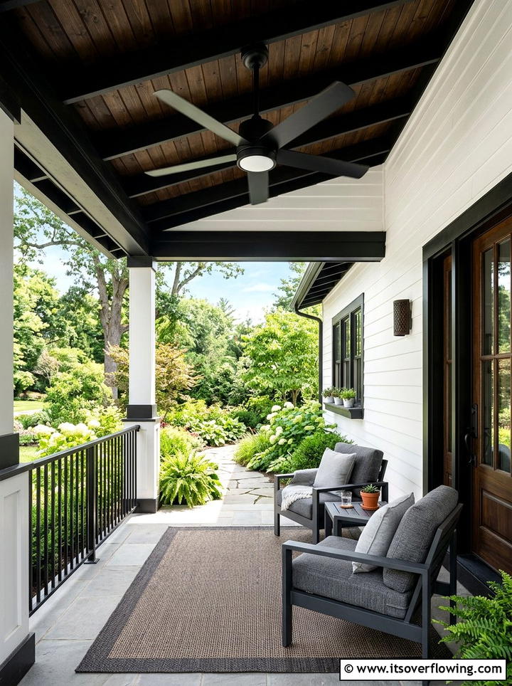 Black Ceiling Fan Porch - 25 front porch ideas with ceiling fan