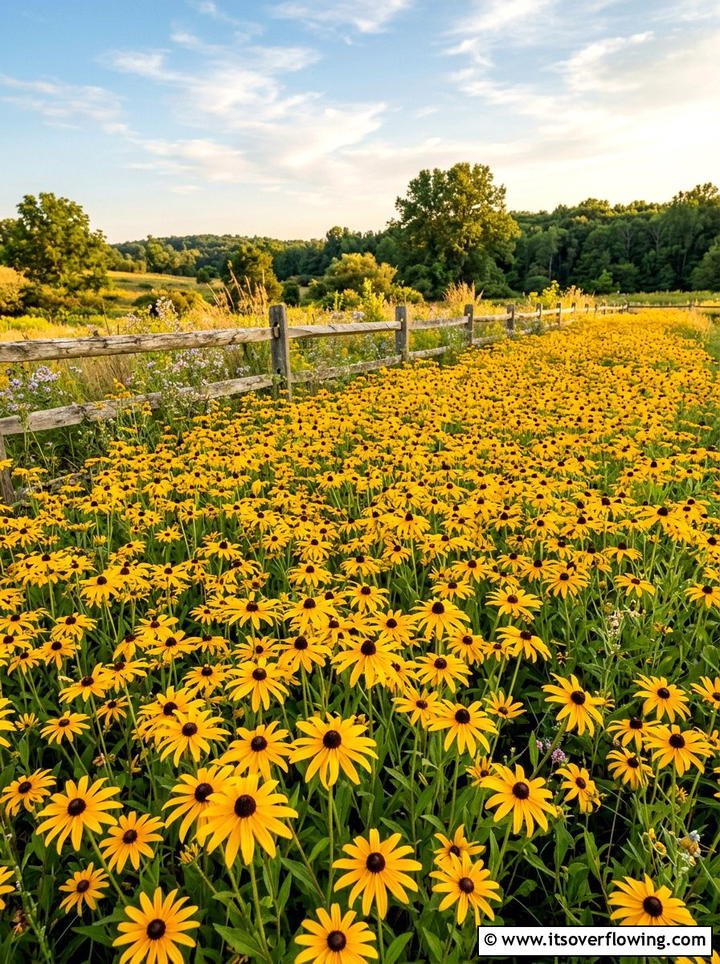 Black Eyed Susan Patch - 25 garden ideas for full sun