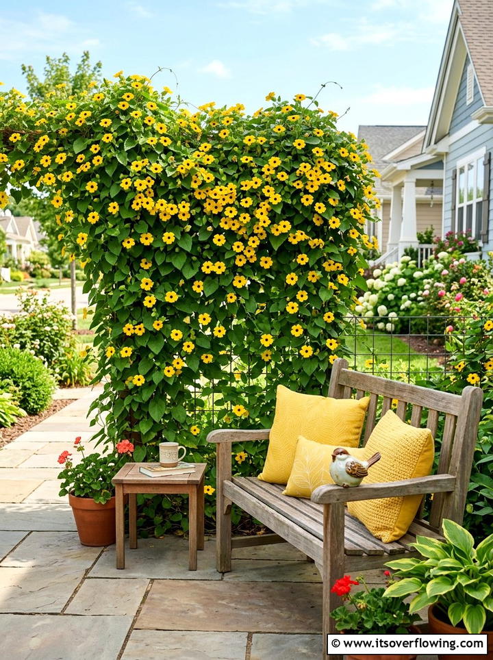 Black Eyed Susan Vine Screen - 25 front porch ideas with trellis vines