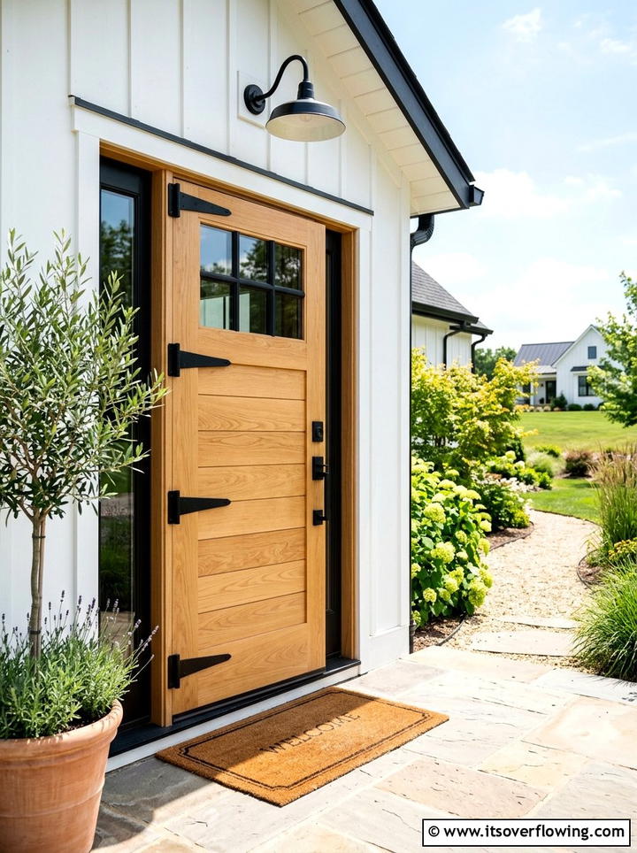 Black Metal Hardware - 25 front porch decor ideas with rustic accents