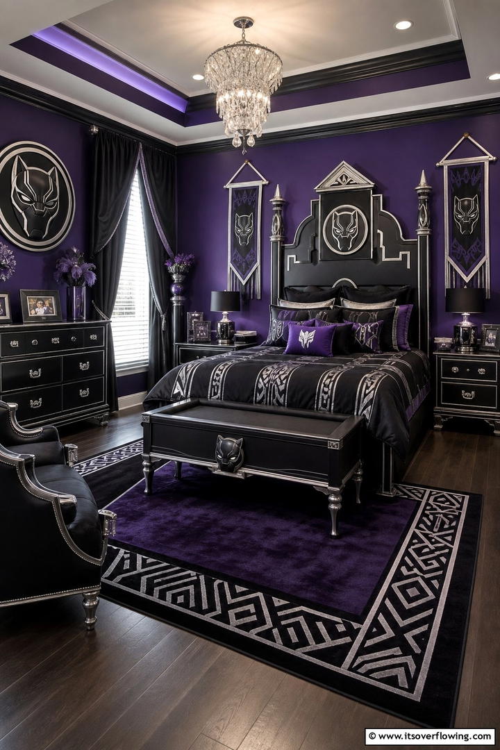 Black Panthers Wakanda Oasis - 20 Marvel Bedroom Ideas for Superhero Fans