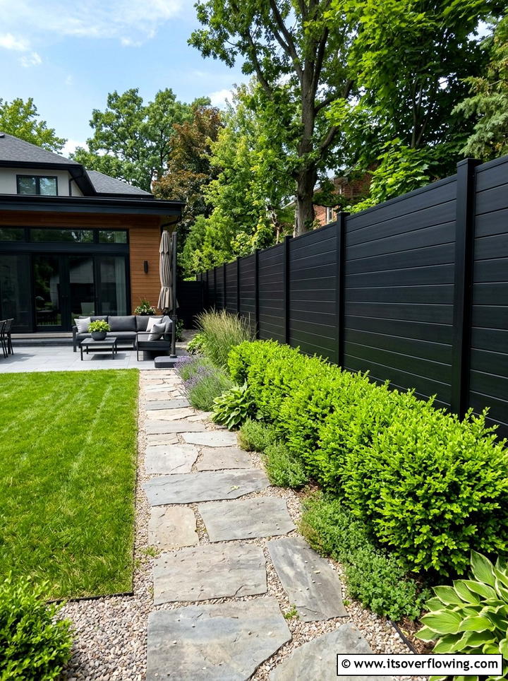 Black Privacy Fence - 25 garden ideas for contemporary homes