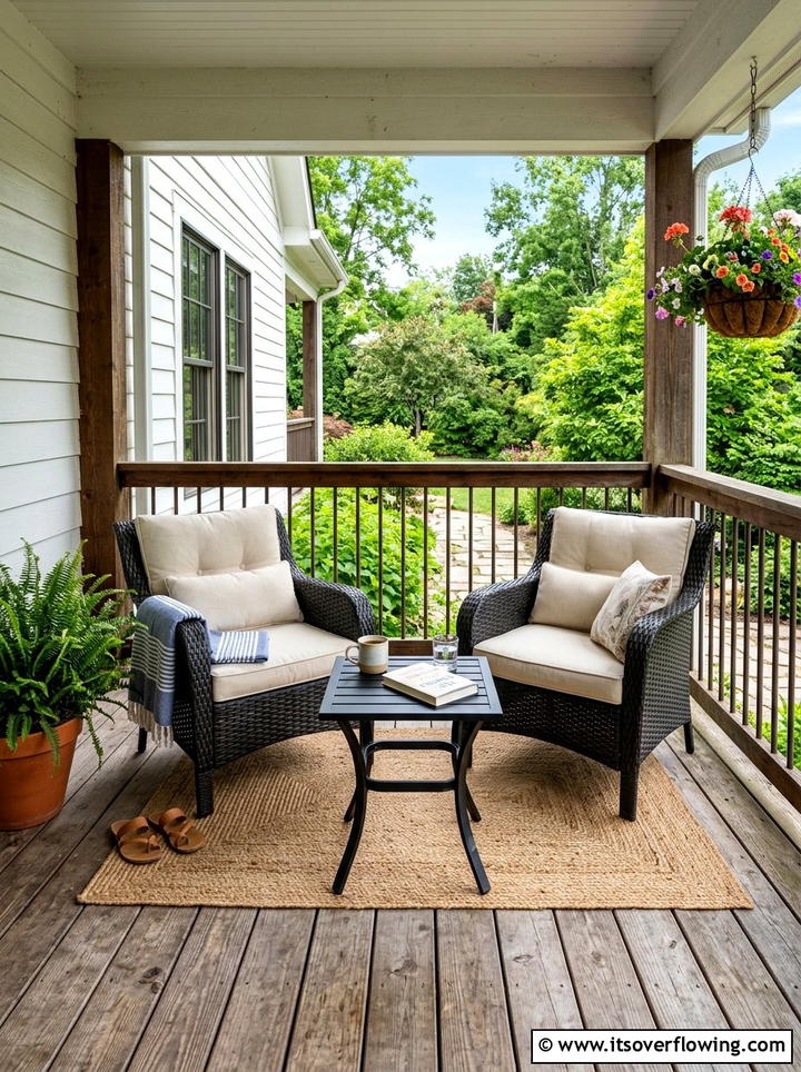 Black side table - 25 front porch decor ideas with black accents