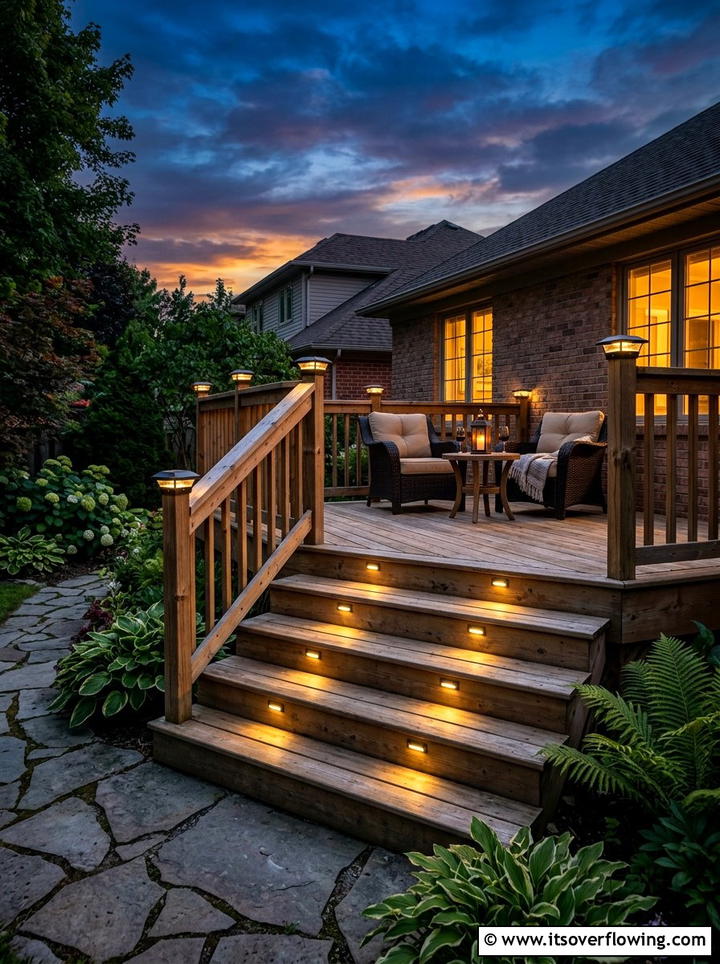 Black slat fence backdrop - 25 backyard decorating ideas with cozy lounge setup