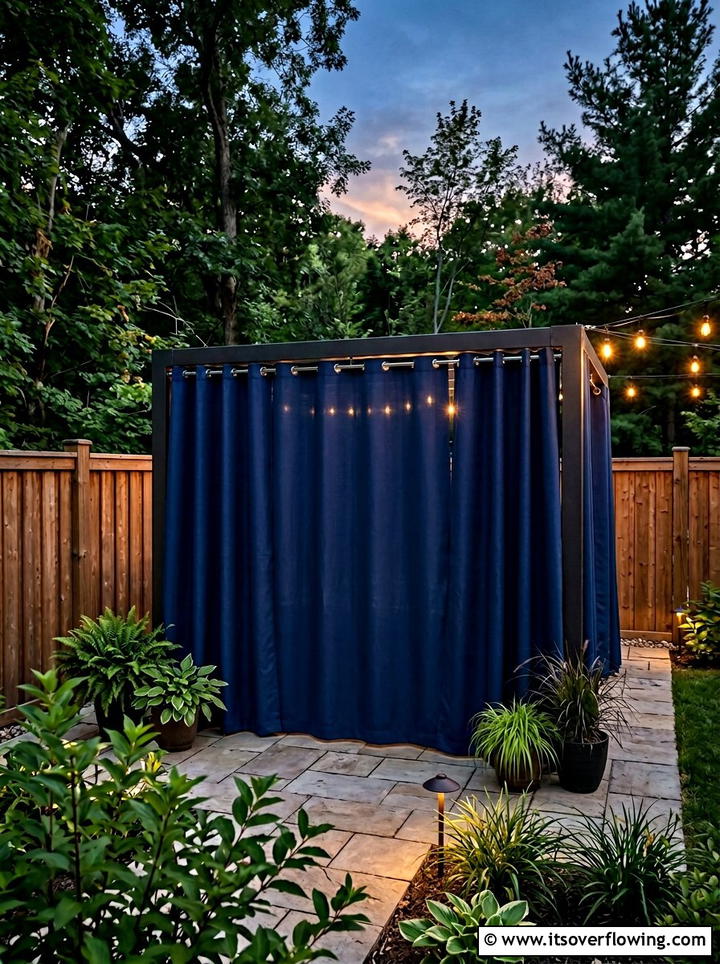 Blackout privacy curtains for patio - 25 garden decor ideas with pergola curtains