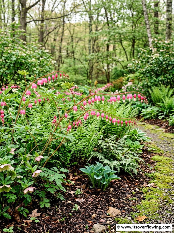 Bleeding Heart Garden - 25 small garden ideas for low sunlight