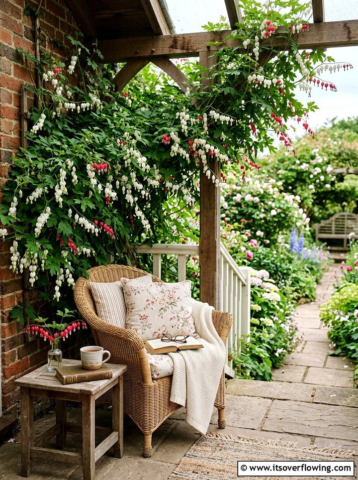 Bleeding Heart Vine Corner - 25 front porch ideas with trellis vines