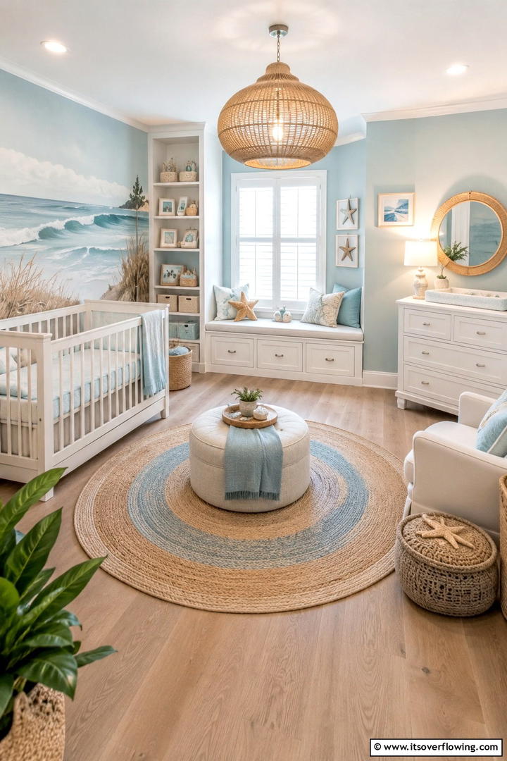 Blue Horizon - 30 Ocean-Themed Nursery Ideas for a Serene Baby Room