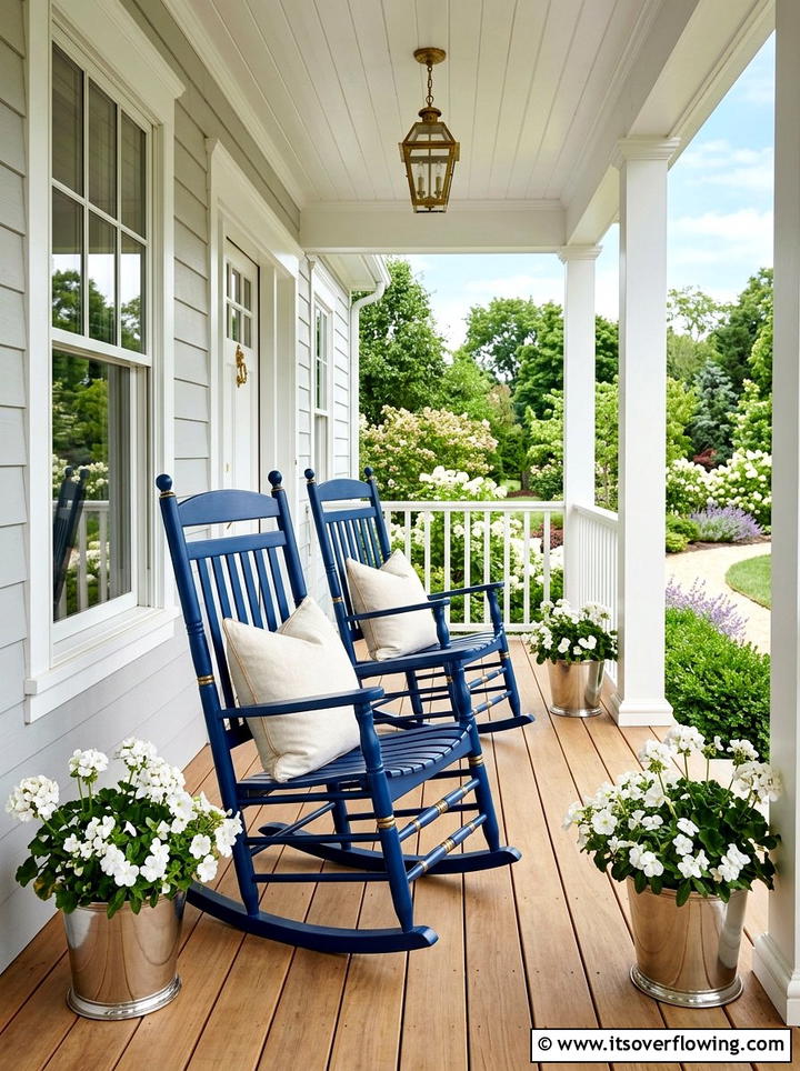 Blue Rocking Chair Porch - 25 front porch decor ideas with rocking chairs