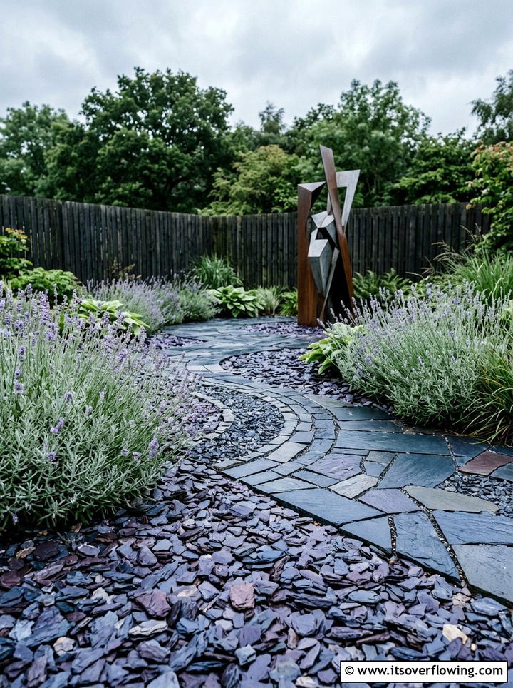 Blue Slate Garden - 25 small garden ideas with gravel