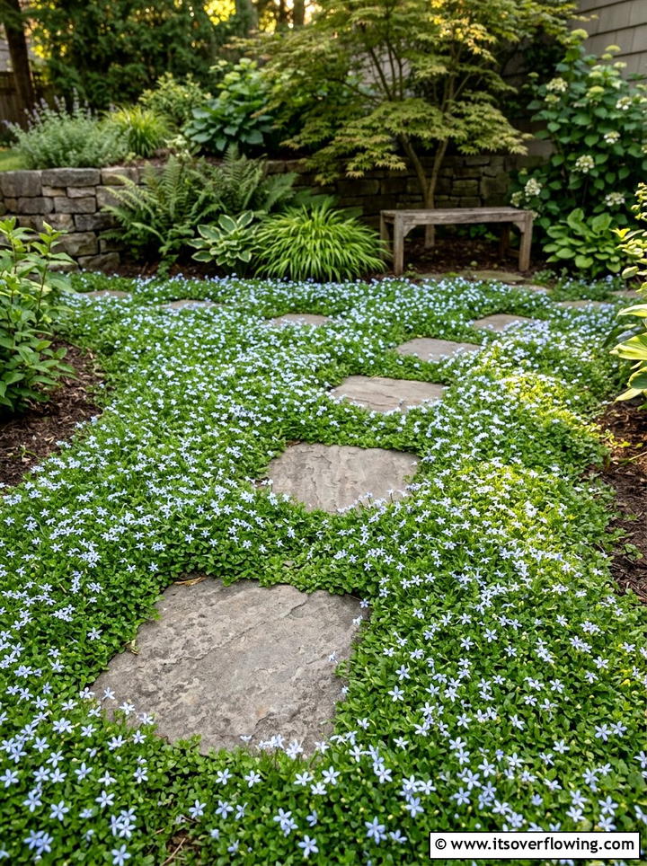 Blue Star Creeper - 25 backyard ideas with ground cover plants