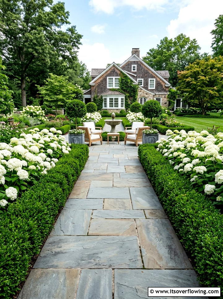 Blue Stone Paver - 25 garden ideas with pathways