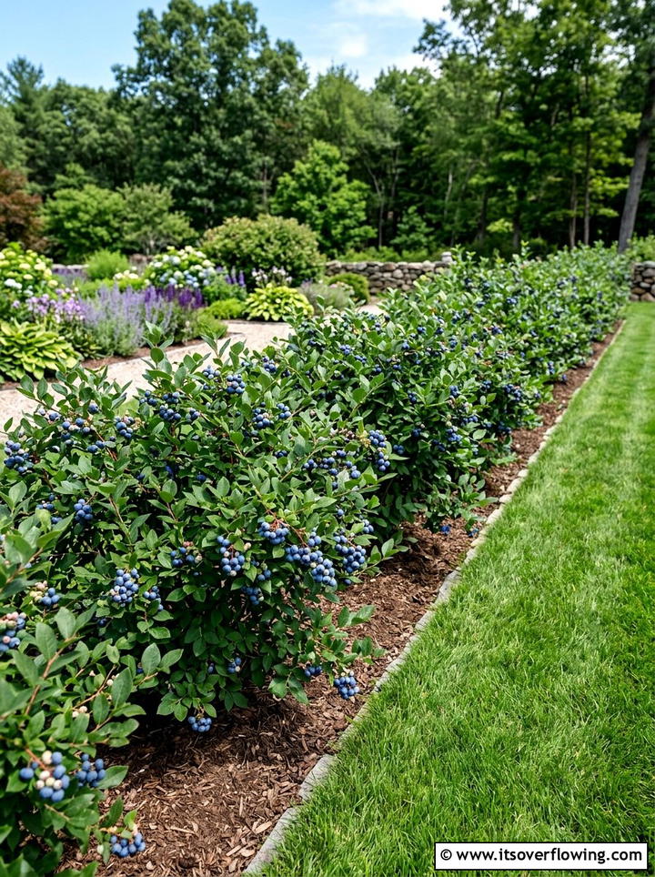 Blueberry hedge landscaping - 25 garden design ideas with edible plants