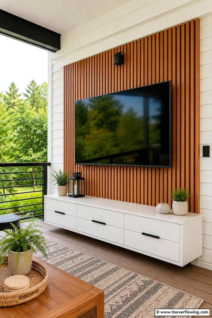 Bluetooth Enabled Control - 30 Outdoor TV Ideas for Entertainment Under the Sky