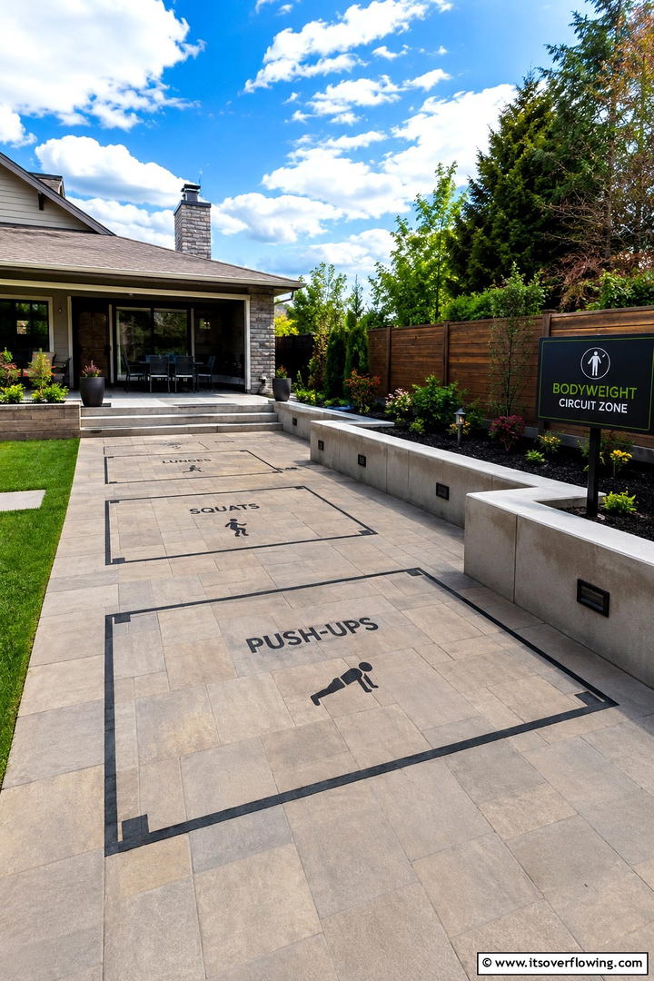 Bodyweight Circuit Zone - 30 Outdoor Gym Ideas to Create a Fresh Air Fitness Zone