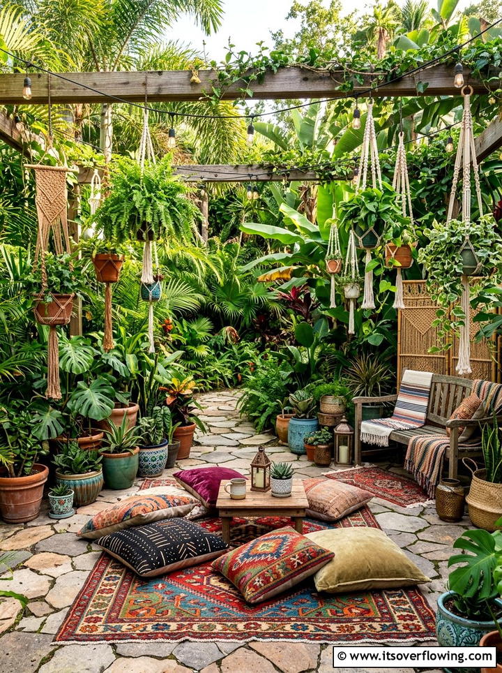 Bohemian Style Jungle - 25 small garden ideas for balcony