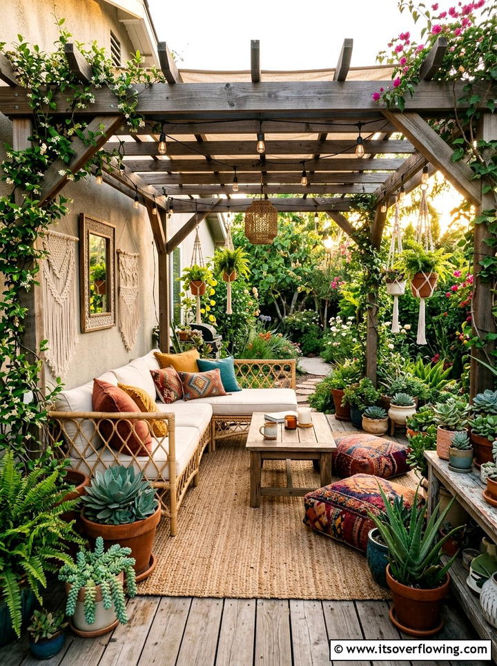 Boho Backyard Pergola - 25 backyard decorating ideas with pergola decor