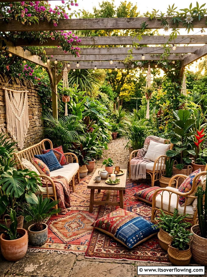 Boho Garden Seating - 25 garden ideas for outdoor entertaining
