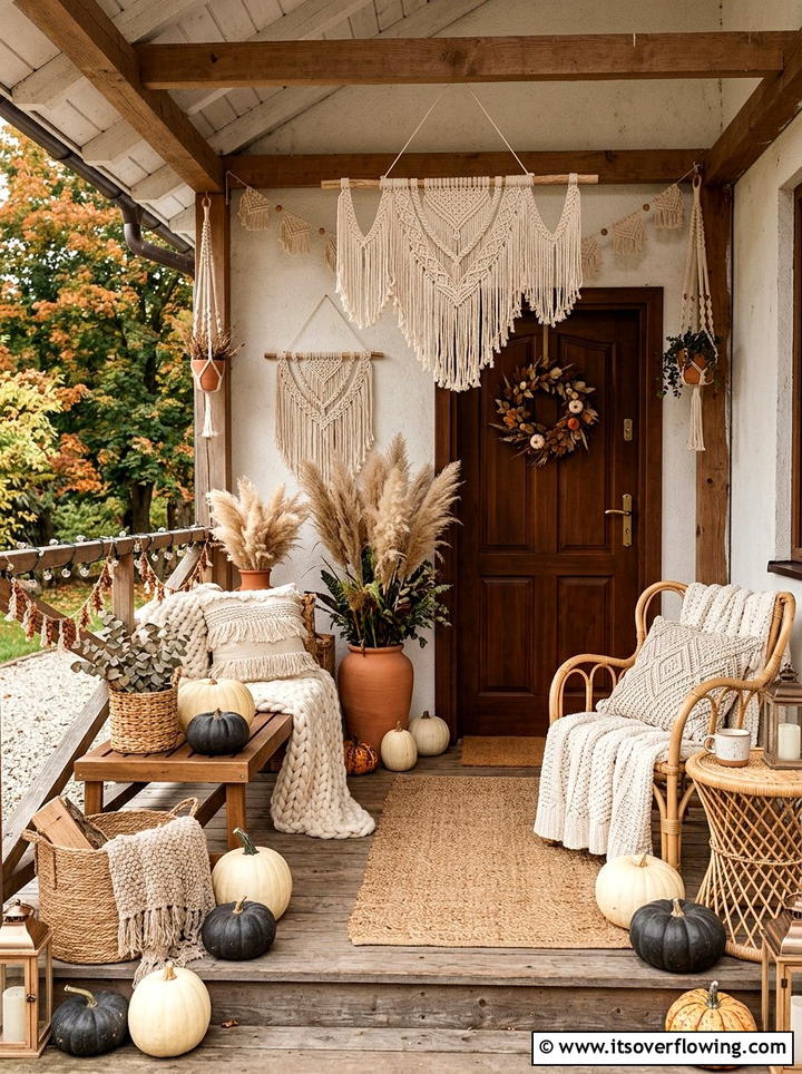Boho Halloween Porch - 25 front porch decor ideas for halloween