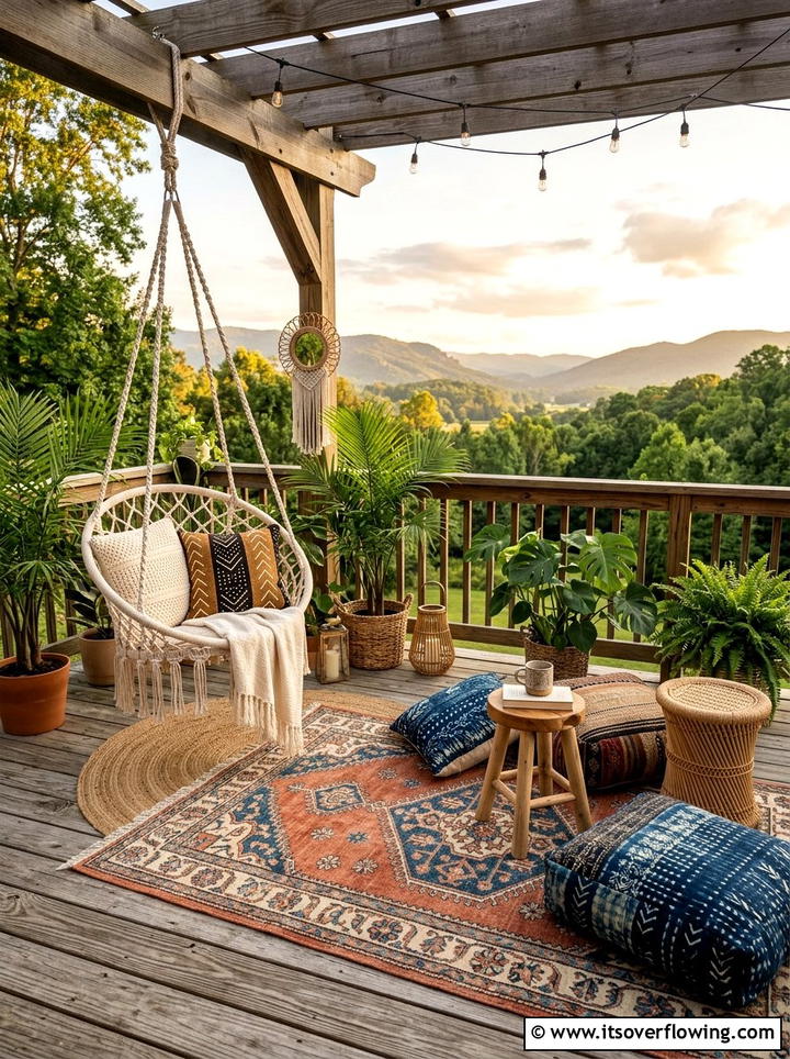 Boho deck decor - 25 garden decor ideas for decks