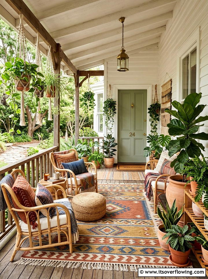 Boho front porch decor - 25 front porch decor ideas