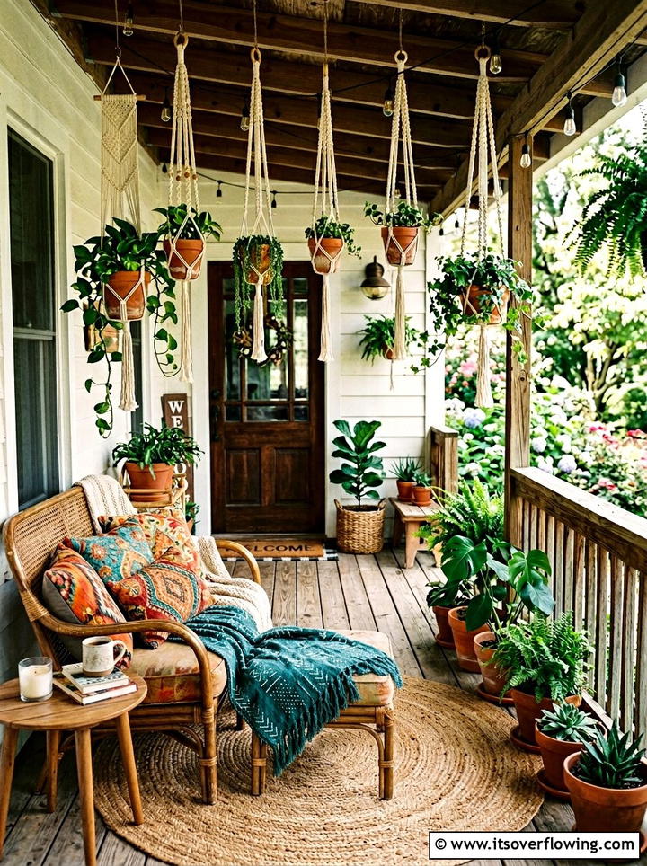 Boho front porch - 25 front porch decor ideas diy