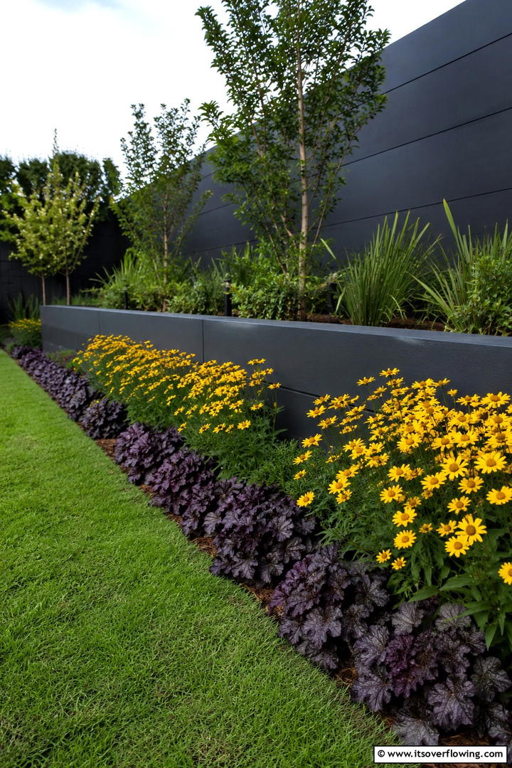 Bold Contrast Creations - 30 Perennial Flower Bed Ideas for Year-Round Blooms