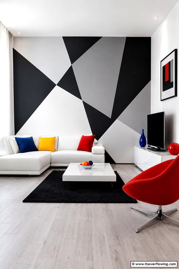 Bold Geometric Patterns - 25 Boys Room Paint Ideas for Fun and Creativity