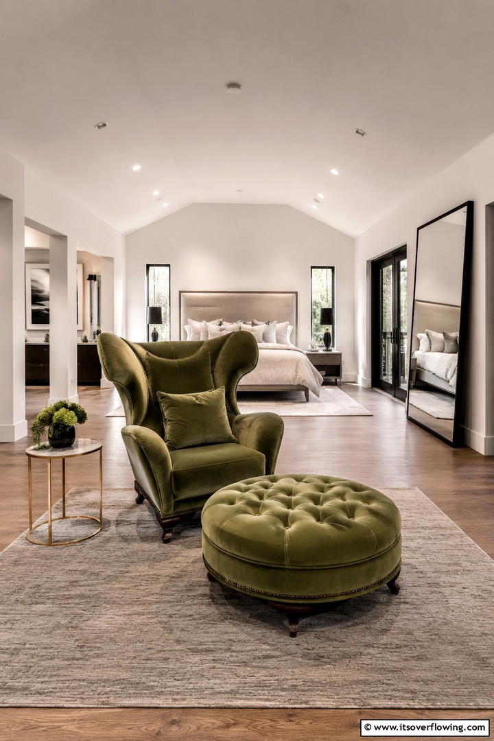 Bold Sage Green Statement Pieces - 30 Sage Green Bedroom Ideas for Serene Modern Spaces
