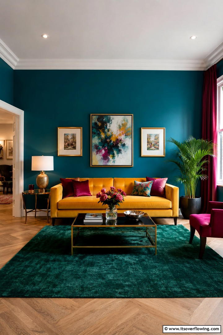 Bold and Vibrant Color Palette - 25 Eclectic Living Room Ideas for a Unique and Vibrant Space