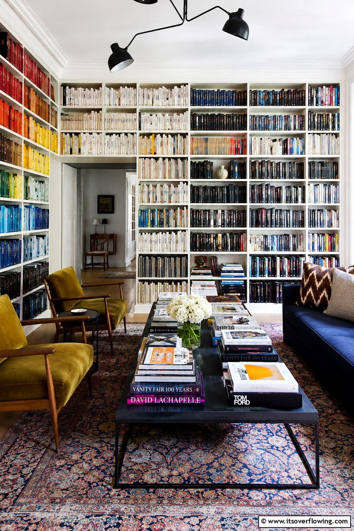 Books as Decor - 25 Eclectic Living Room Ideas for a Unique and Vibrant Space