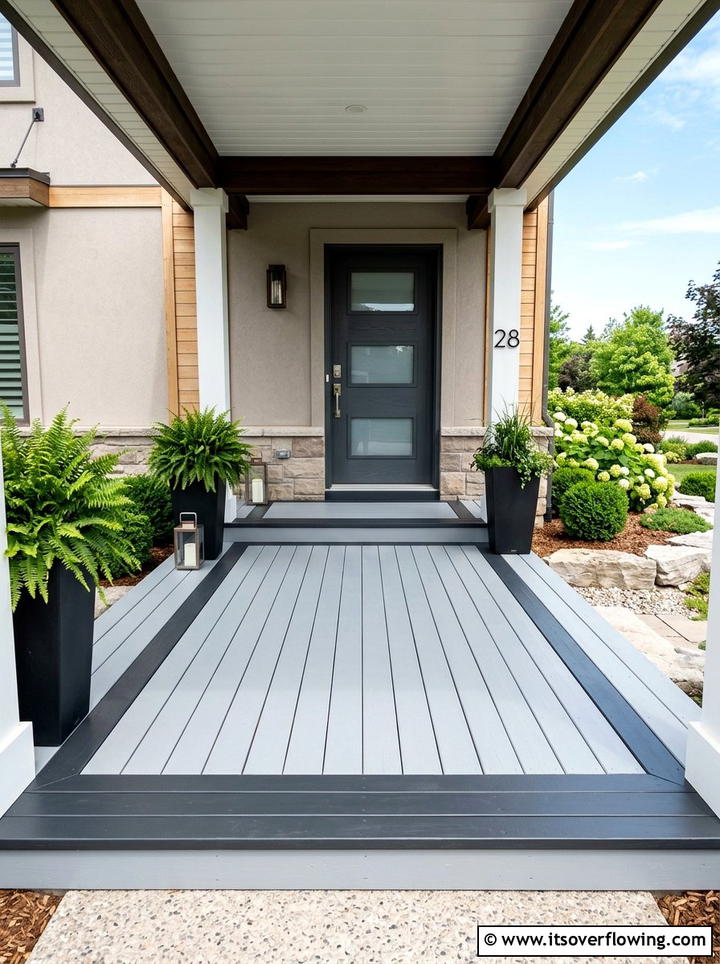 Border Painted Porch Floor - 25 front porch ideas with painted floor