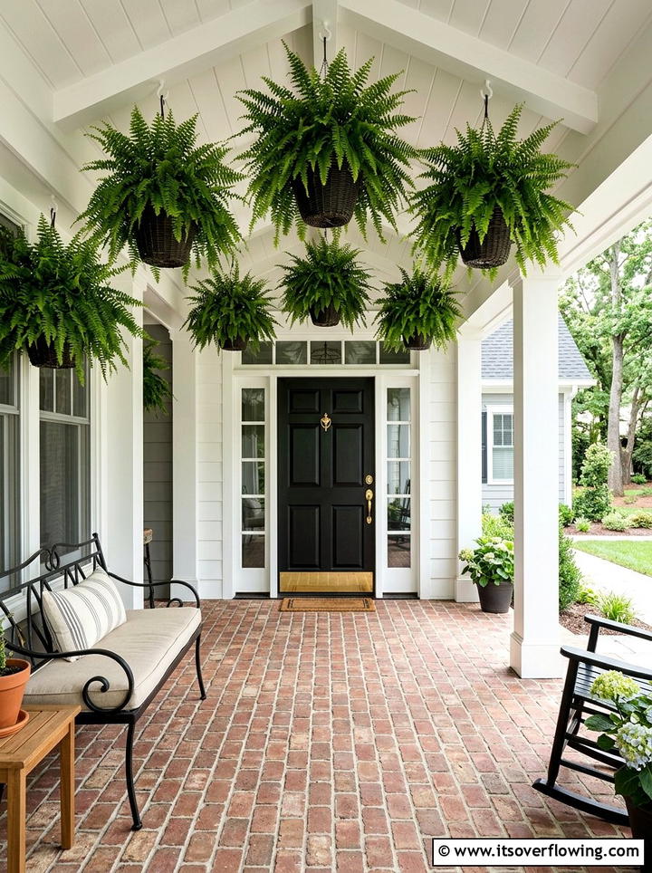 Boston Fern Hanging Baskets For Shade - 25 front porch ideas with low maintenance plants
