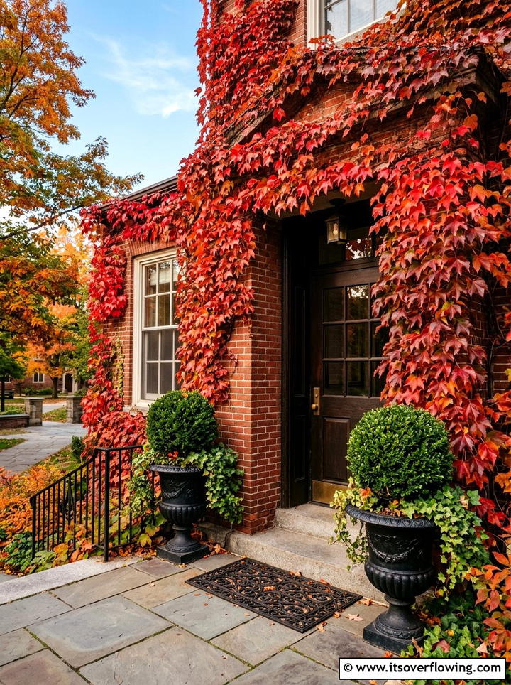 Boston Ivy Facade - 25 front porch ideas with trellis vines