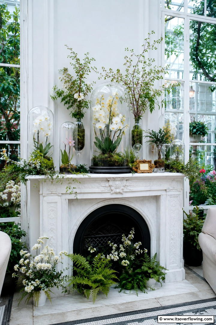 Botanical Arrangements - 30 Spring Mantel Decor Ideas for Fresh Seasonal Style