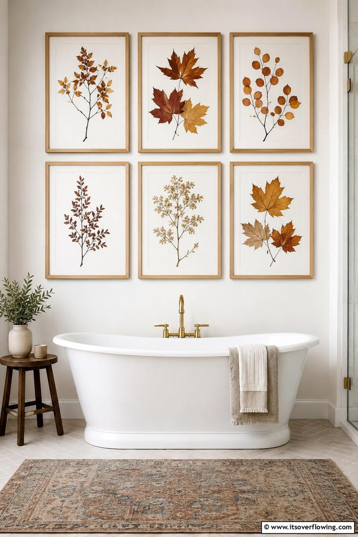 Botanical Wall Art Prints - 50 Fall Bathroom Decor Ideas Roundup- Timeless Tips