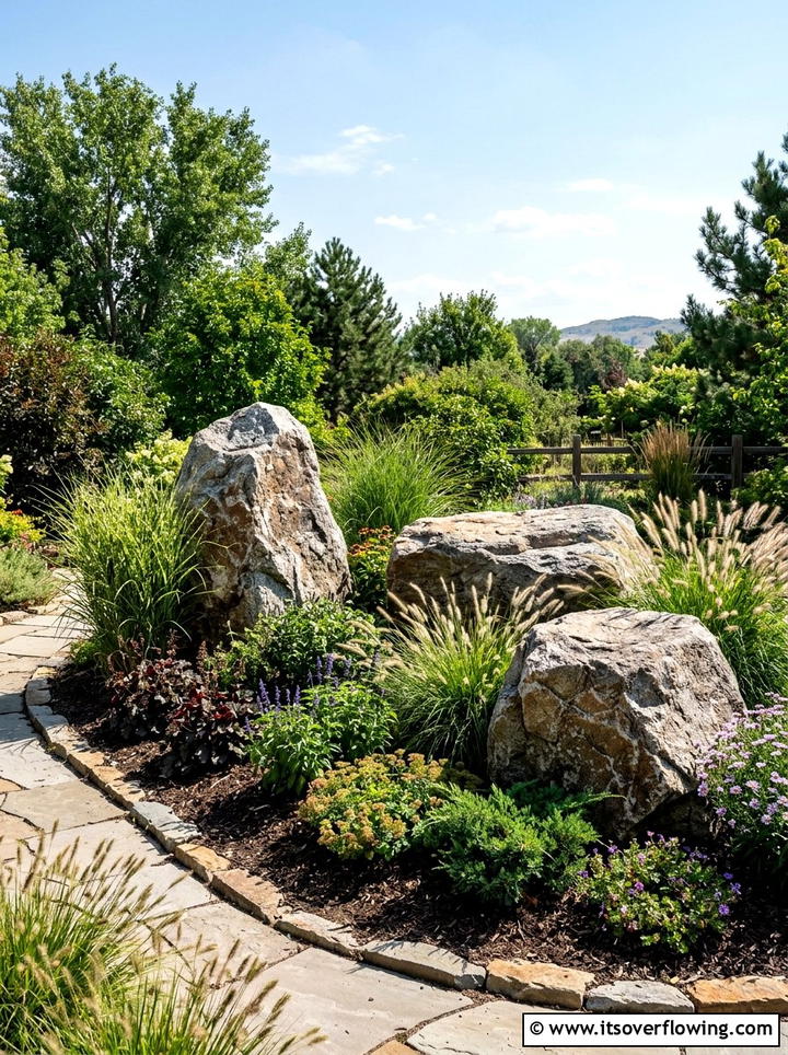 Boulder Landscaping - 25 garden decor ideas with stone accents