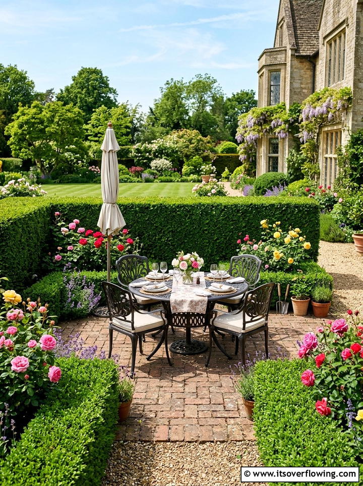 Boxwood Hedge Wall - 25 backyard ideas with privacy trees