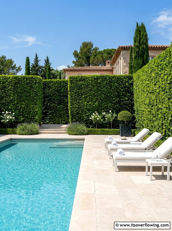 Boxwood Hedge Wall - 25 garden design ideas with privacy screens